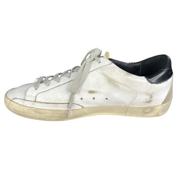 Golden Goose Women’s Superstar White Grey Star Distressed Sneaker Size 40 US 10 - Picture 2 of 11